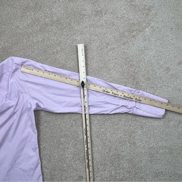 Armani Shirt Adult Neck 16 Large Purple Button Up Striped Double Cuff Luxury Men - Picture 12 of 14